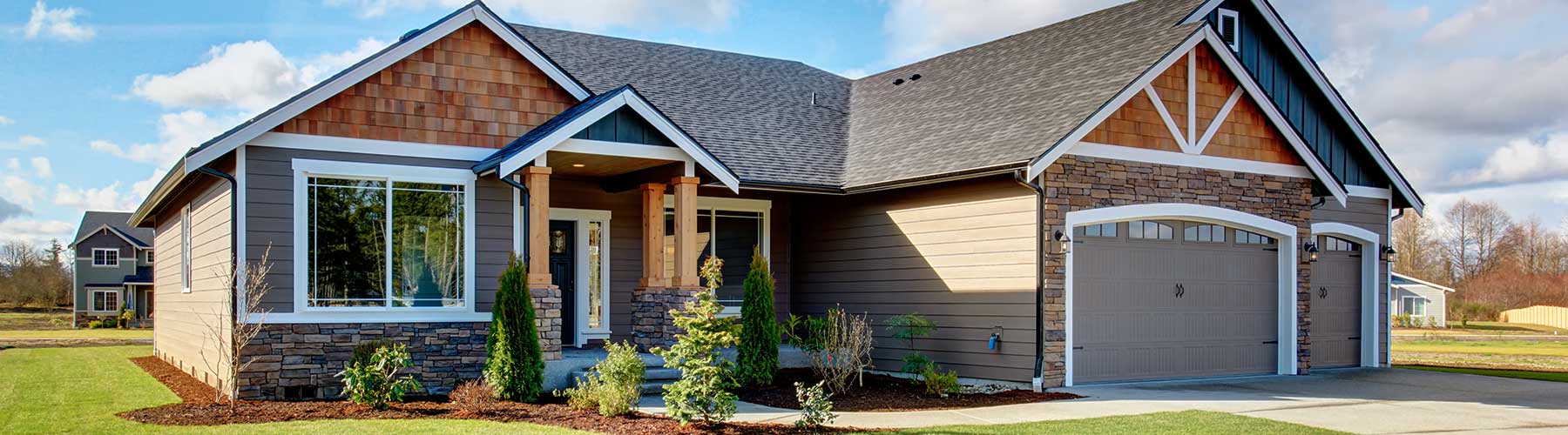 Home insurance represented by street view of a house